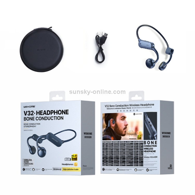WK V32 Bone Conduction Bluetooth 5.0 Earphone No In-ear Sports Waterproof Earphone(Blue) WK V32 Bone Conduction Bluetooth 5.0 Earphone No In-ear Sports Waterproof Earphone(Blue)