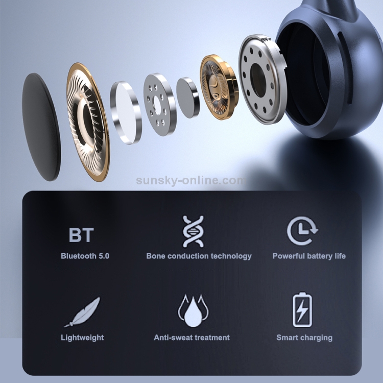 WK V32 Bone Conduction Bluetooth 5.0 Earphone No In-ear Sports Waterproof Earphone(Blue) WK V32 Bone Conduction Bluetooth 5.0 Earphone No In-ear Sports Waterproof Earphone(Blue)