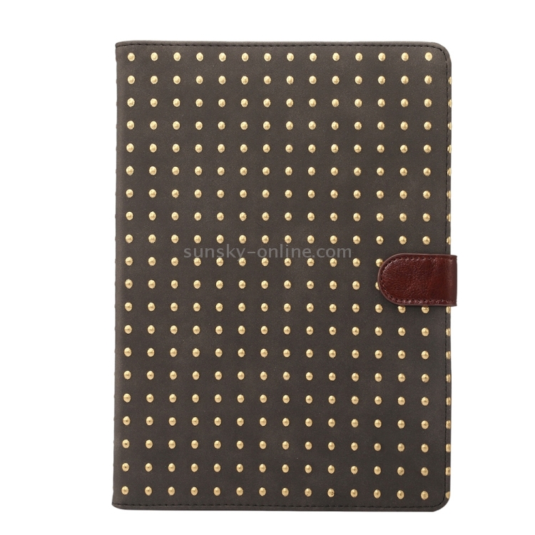For iPad 9.7 (2018) & New iPad 9.7 (2017 ) / iPad Air 2 / iPad Air / iPad Pro 9.7 Universal Rivet Texture PU + PC Bronzing Horizontal Flip Leather Case with Holder & Card Slots & Wallet & Sleep / Wake-up Function(Black) For iPad 9.7 (2018) & New iPad 9.7 (2017 ) / iPad Air 2 / iPad Air / iPad Pro 9.7 Universal Rivet Texture PU + PC Bronzing Horizontal Flip Leather Case with Holder & Card Slots & Wallet & Sleep / Wake-up Function(Black)