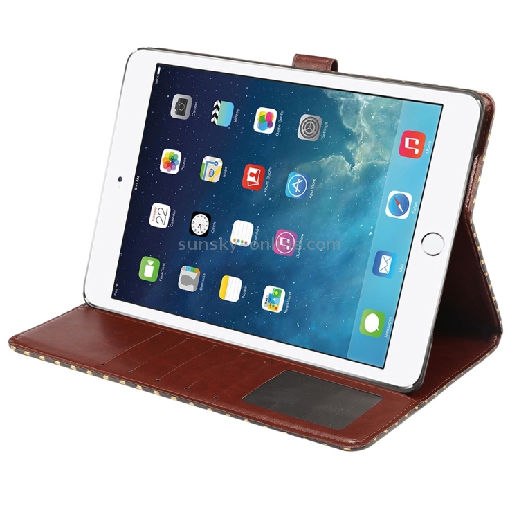 For iPad 9.7 (2018) & New iPad 9.7 (2017 ) / iPad Air 2 / iPad Air / iPad Pro 9.7 Universal Rivet Texture PU + PC Bronzing Horizontal Flip Leather Case with Holder & Card Slots & Wallet & Sleep / Wake-up Function(Black) For iPad 9.7 (2018) & New iPad 9.7 (2017 ) / iPad Air 2 / iPad Air / iPad Pro 9.7 Universal Rivet Texture PU + PC Bronzing Horizontal Flip Leather Case with Holder & Card Slots & Wallet & Sleep / Wake-up Function(Black)