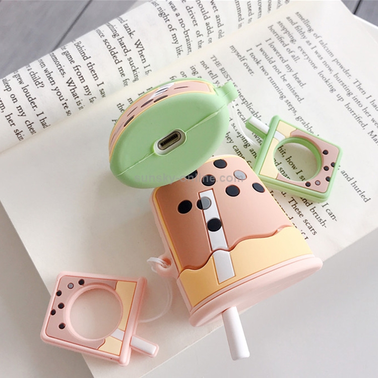 Wireless Earphones Shockproof Pearl Milk Tea Silicone Protective Case for Apple AirPods 1 / 2(Green) Wireless Earphones Shockproof Pearl Milk Tea Silicone Protective Case for Apple AirPods 1 / 2(Green)
