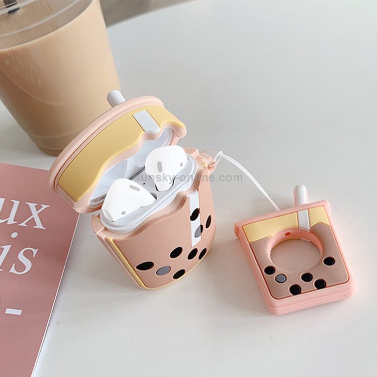 Wireless Earphones Shockproof Pearl Milk Tea Silicone Protective Case for Apple AirPods 1 / 2(Green) Wireless Earphones Shockproof Pearl Milk Tea Silicone Protective Case for Apple AirPods 1 / 2(Green)