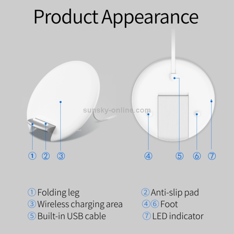 GY-Z6 QI 10W Folding Wireless Fast Charger with Mobile Phone Holder Function GY-Z6 QI 10W Folding Wireless Fast Charger with Mobile Phone Holder Function