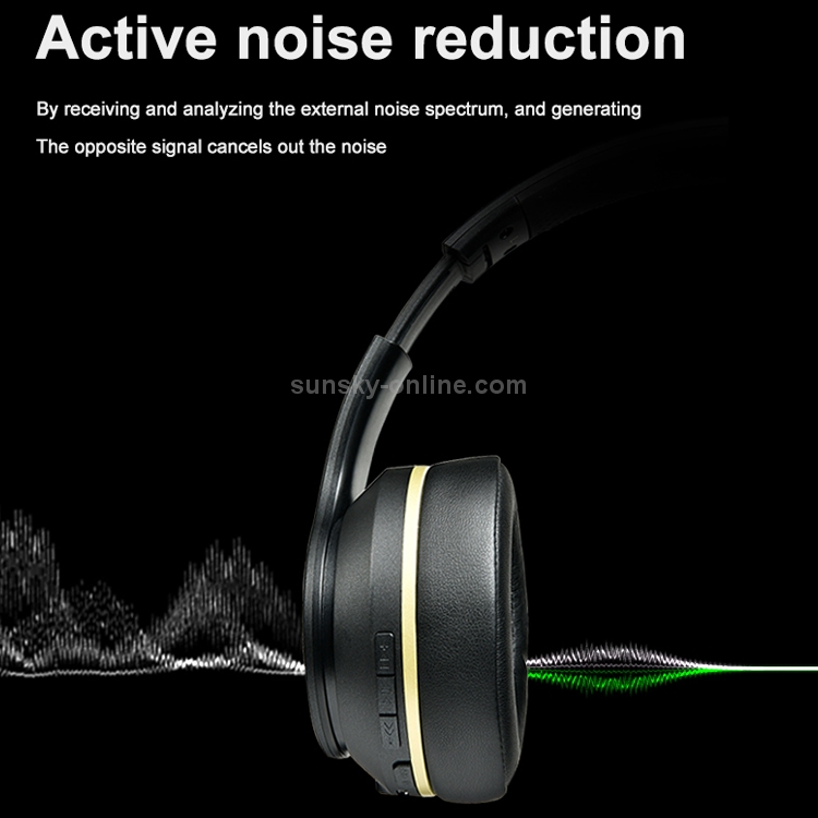 Noise Cancelling EL528 Foldable ANC Active Noise Cancelling Touch Bluetooth  Headset, Supports Calling(Blue)