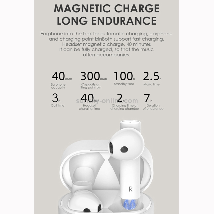 M6 Bluetooth 5.0 TWS Business Style Binaural Wireless Bluetooth Earphone with Charging Case(White) M6 Bluetooth 5.0 TWS Business Style Binaural Wireless Bluetooth Earphone with Charging Case(White)