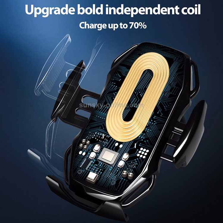 A5 10W Car Infrared Wireless Mobile Auto-sensing Phone Charger Holder, Interface:USB-C / Type-C(Tarnish) A5 10W Car Infrared Wireless Mobile Auto-sensing Phone Charger Holder, Interface:USB-C / Type-C(Tarnish)