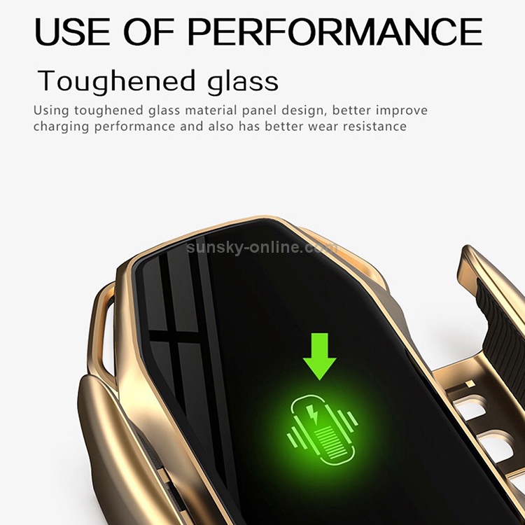 A5 10W Car Infrared Wireless Mobile Auto-sensing Phone Charger Holder, Interface:USB-C / Type-C(Tarnish) A5 10W Car Infrared Wireless Mobile Auto-sensing Phone Charger Holder, Interface:USB-C / Type-C(Tarnish)