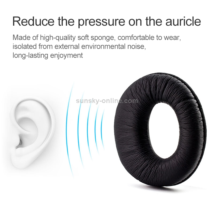 2 PCS For Sony MDR-RF970R / 960R / RF925R / RF860F / RF985R Earphone Cushion Cover Earmuffs Replacement Earpads without Mesh 2 PCS For Sony MDR-RF970R / 960R / RF925R / RF860F / RF985R Earphone Cushion Cover Earmuffs Replacement Earpads without Mesh