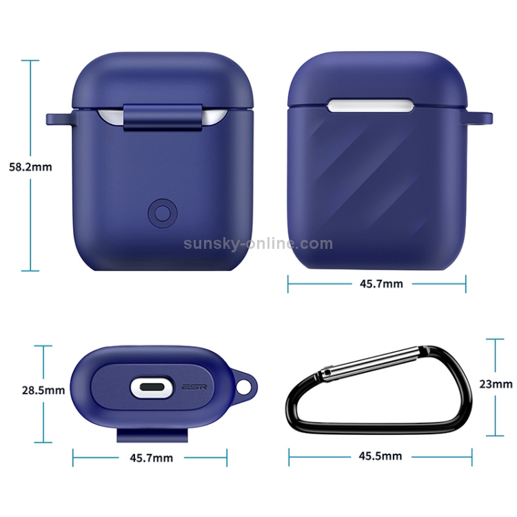 ESR Ripple Series Shockproof TPU Carrying Protective Case for Apple AirPods 1 / 2(Blue) ESR Ripple Series Shockproof TPU Carrying Protective Case for Apple AirPods 1 / 2(Blue)