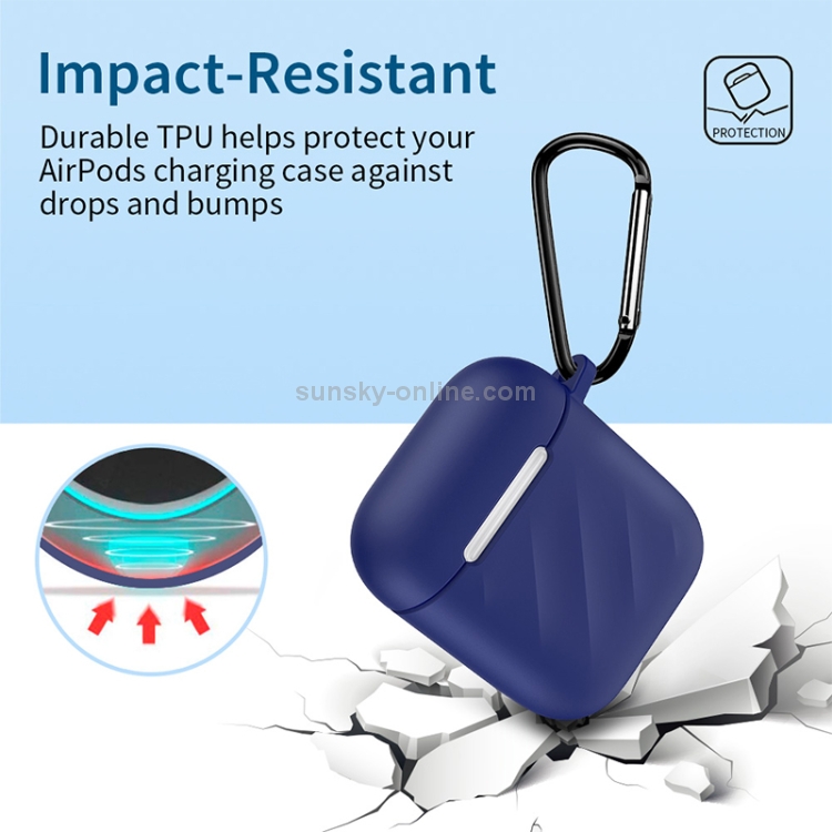 ESR Ripple Series Shockproof TPU Carrying Protective Case for Apple AirPods 1 / 2(Blue) ESR Ripple Series Shockproof TPU Carrying Protective Case for Apple AirPods 1 / 2(Blue)