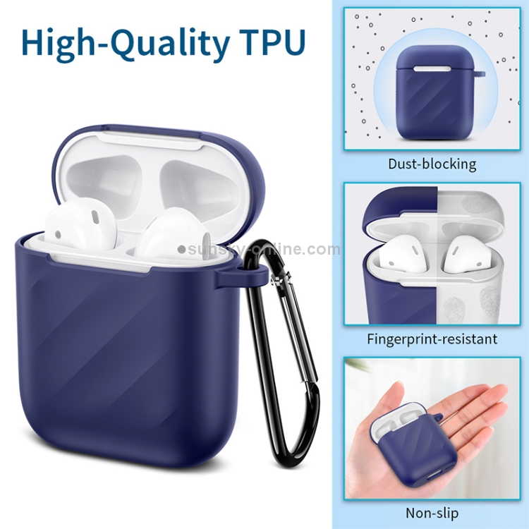 ESR Ripple Series Shockproof TPU Carrying Protective Case for Apple AirPods 1 / 2(Blue) ESR Ripple Series Shockproof TPU Carrying Protective Case for Apple AirPods 1 / 2(Blue)