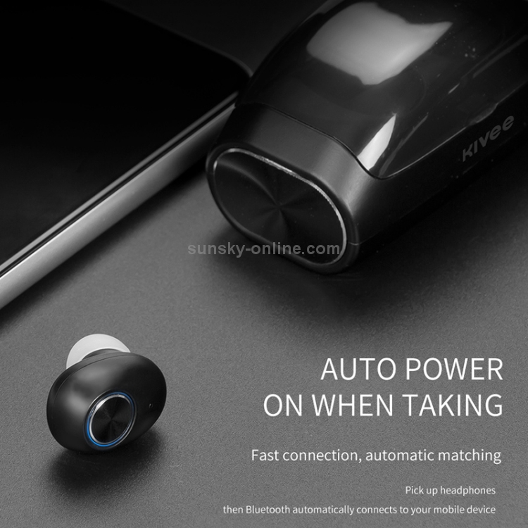 KIVEE KV-TW03 TWS V5.0 Wireless Stereo Bluetooth Headset with 2600mAh Charging Case(White) KIVEE KV-TW03 TWS V5.0 Wireless Stereo Bluetooth Headset with 2600mAh Charging Case(White)