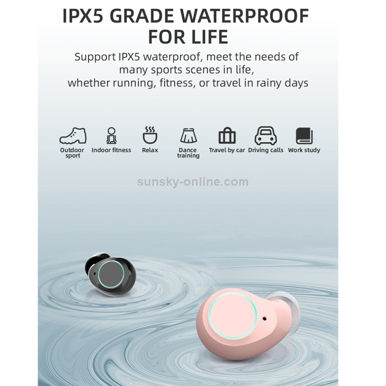 HAMTOD K2 TWS IPX5 Waterproof Bluetooth 5.0 Invisible Bluetooth Earphone with Charging Case, Support for Calls(Black) HAMTOD K2 TWS IPX5 Waterproof Bluetooth 5.0 Invisible Bluetooth Earphone with Charging Case, Support for Calls(Black)