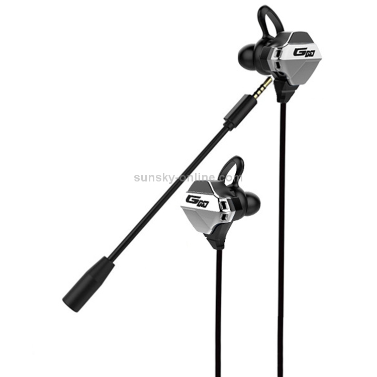 G10-A Wired In Ear 3.5mm Interface Stereo Wire-Controlled HIFI Earphones Video Game Mobile Game Headset With Mic (Black Silver) G10-A Wired In Ear 3.5mm Interface Stereo Wire-Controlled HIFI Earphones Video Game Mobile Game Headset With Mic (Black Silver)