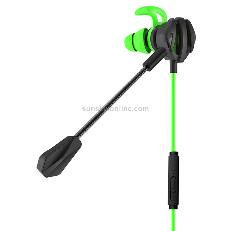 G6 Wired In Ear 3.5mm Interface Stereo Wire-Controlled HIFI Earphones Video Game Mobile Game Headset With Mic (Green) G6 Wired In Ear 3.5mm Interface Stereo Wire-Controlled HIFI Earphones Video Game Mobile Game Headset With Mic (Green)