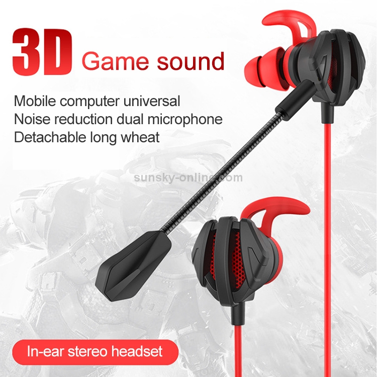 G6 Wired In Ear 3.5mm Interface Stereo Wire-Controlled HIFI Earphones Video Game Mobile Game Headset With Mic (Green) G6 Wired In Ear 3.5mm Interface Stereo Wire-Controlled HIFI Earphones Video Game Mobile Game Headset With Mic (Green)