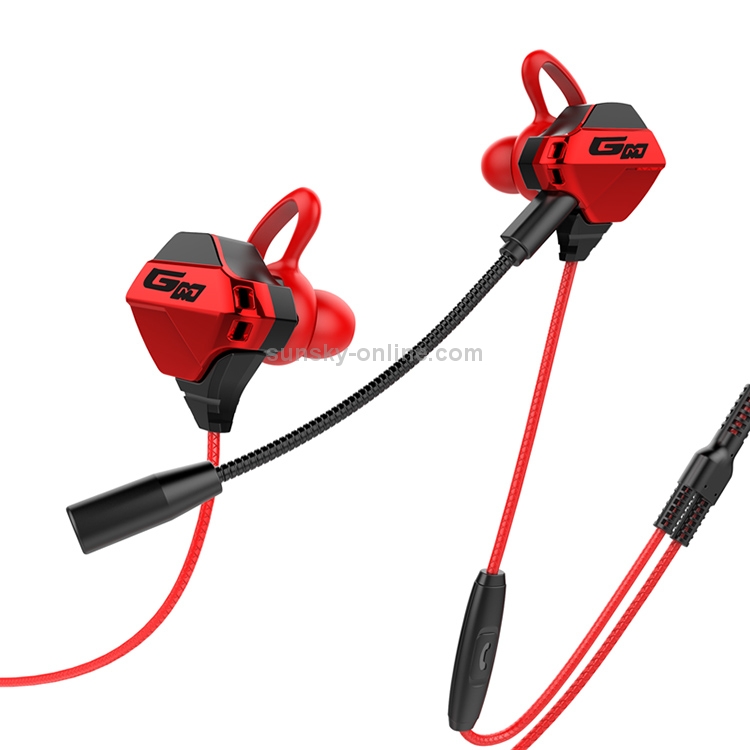 G10 1.2m Wired In Ear 3.5mm Interface Stereo Wire-Controlled HIFI Earphones Video Game Mobile Game Headset With Mic Deluxe Edition (Red) G10 1.2m Wired In Ear 3.5mm Interface Stereo Wire-Controlled HIFI Earphones Video Game Mobile Game Headset With Mic Deluxe Edition (Red)