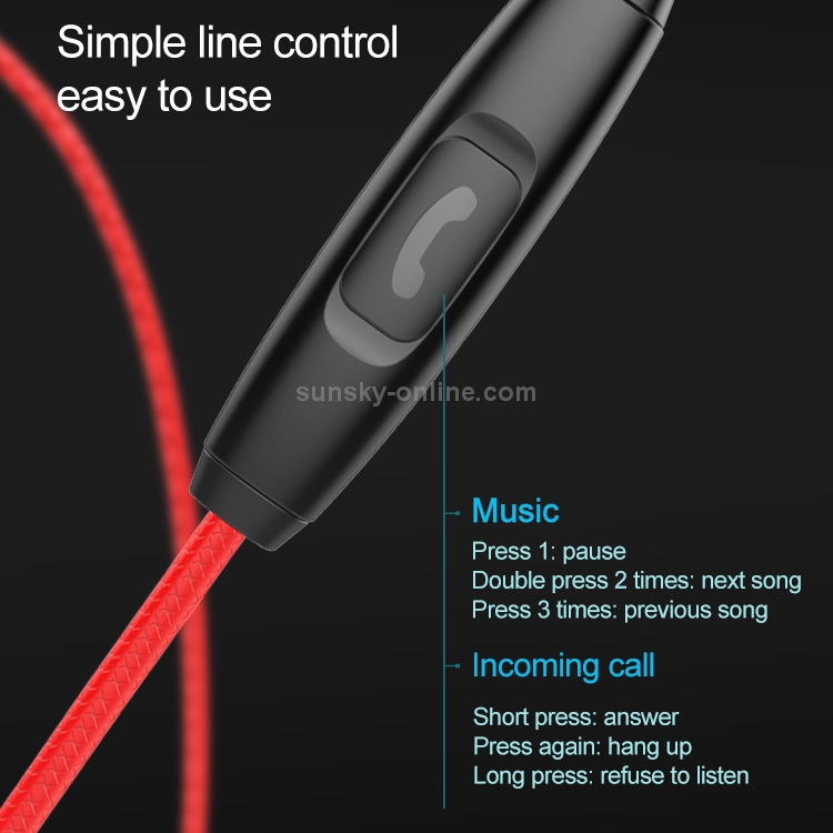 G10 1.2m Wired In Ear 3.5mm Interface Stereo Wire-Controlled HIFI Earphones Video Game Mobile Game Headset With Mic Deluxe Edition (Red) G10 1.2m Wired In Ear 3.5mm Interface Stereo Wire-Controlled HIFI Earphones Video Game Mobile Game Headset With Mic Deluxe Edition (Red)