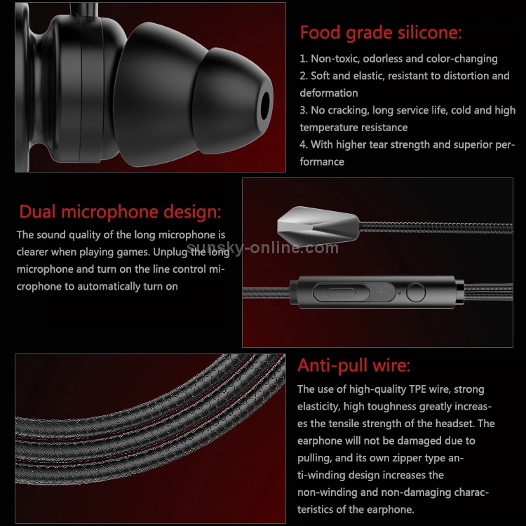 G12 1.2m Wired In Ear 3.5mm Interface Stereo Wire-Controlled + Detachable HIFI Earphones Video Game Mobile Game Headset With Mic(Red) G12 1.2m Wired In Ear 3.5mm Interface Stereo Wire-Controlled + Detachable HIFI Earphones Video Game Mobile Game Headset With Mic(Red)