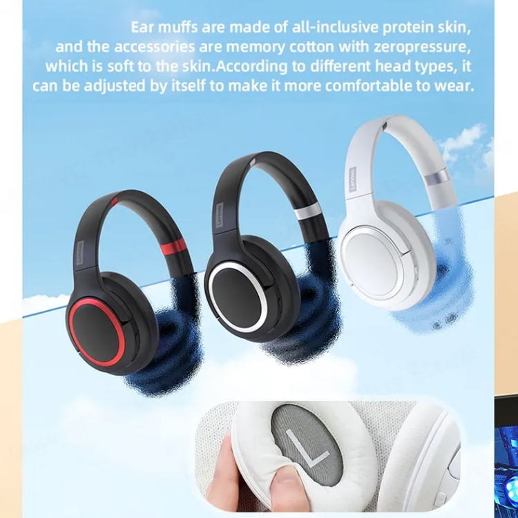 Lenovo TH40 Head-mounted Active Noise Reduction Bluetooth Headphone (White) Lenovo TH40 Head-mounted Active Noise Reduction Bluetooth Headphone (White)