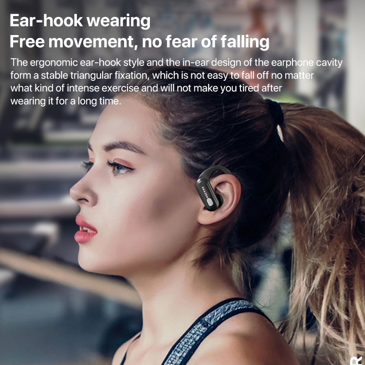 Lenovo Erazer XT60 Pro Bluetooth 5.3 Ear-mounted Sports Wireless Bluetooth Earphone (Black) - B4