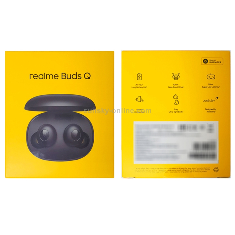 [HK Warehouse] Realme Buds Q Bluetooth 5.0 IPX4 Waterproof TWS True Wireless Stereo Earphone(Black)