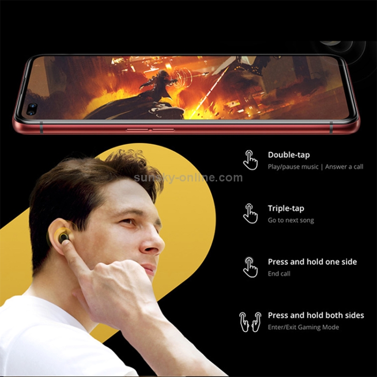 [HK Warehouse] Realme Buds Q Bluetooth 5.0 IPX4 Waterproof TWS True Wireless Stereo Earphone(Black)