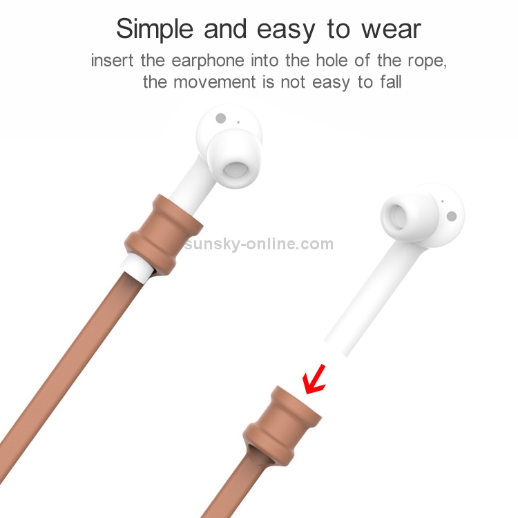 For Xiaomi Air Earphone Silicone Lanyard Anti-lost Rope(White) For Xiaomi Air Earphone Silicone Lanyard Anti-lost Rope(White)