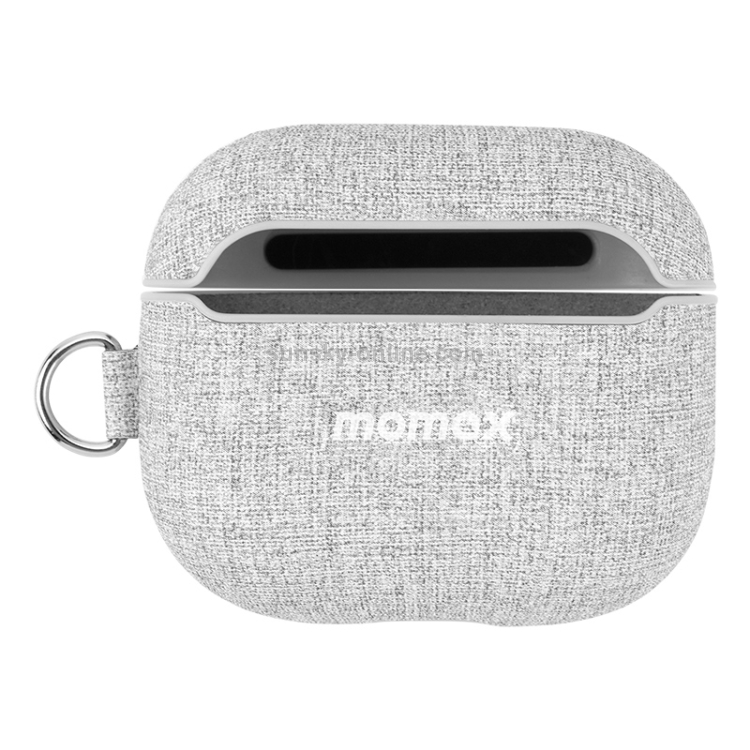 MOMAX FT9A PC + Leather Cloth Texture Earphone Protective Case with Lanyard for AirPods 3(Light Grey) MOMAX FT9A PC + Leather Cloth Texture Earphone Protective Case with Lanyard for AirPods 3(Light Grey)