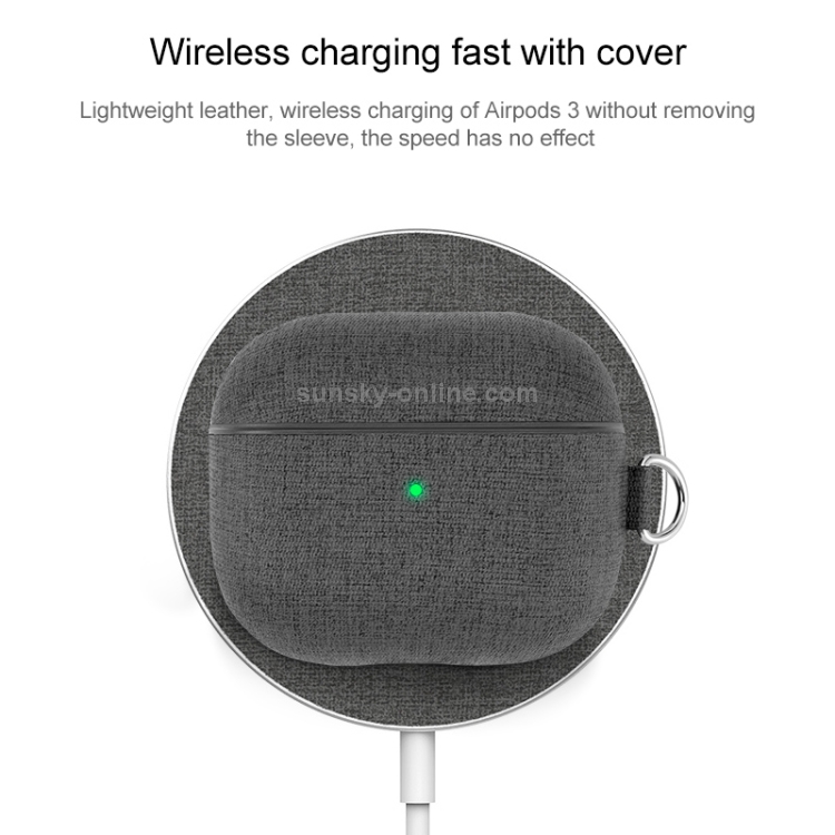 MOMAX FT9A PC + Leather Cloth Texture Earphone Protective Case with Lanyard for AirPods 3(Light Grey) MOMAX FT9A PC + Leather Cloth Texture Earphone Protective Case with Lanyard for AirPods 3(Light Grey)