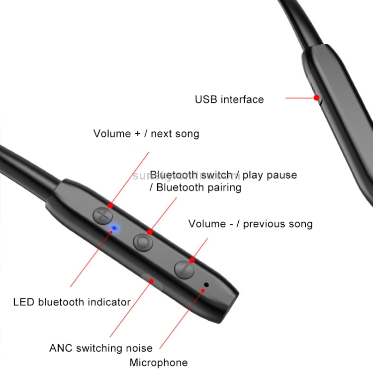 FMJ A1 Bluetooth 5.0 Magnetic Neck-mounted Bluetooth Earphone FMJ A1 Bluetooth 5.0 Magnetic Neck-mounted Bluetooth Earphone