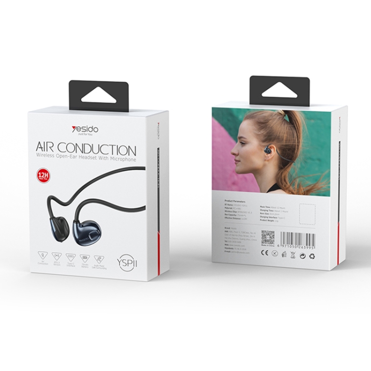 Yesido YSP11 Air Conduction Bluetooth 5.3 Wireless Neckband Earphone Yesido YSP11 Air Conduction Bluetooth 5.3 Wireless Neckband Earphone