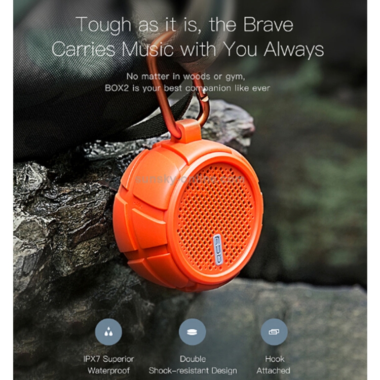 QCY BOX2 Portable Tyre Shape Mini Speaker Wireless Music Metal V4.1 Bluetooth Loudspeakers(Orange) QCY BOX2 Portable Tyre Shape Mini Speaker Wireless Music Metal V4.1 Bluetooth Loudspeakers(Orange)