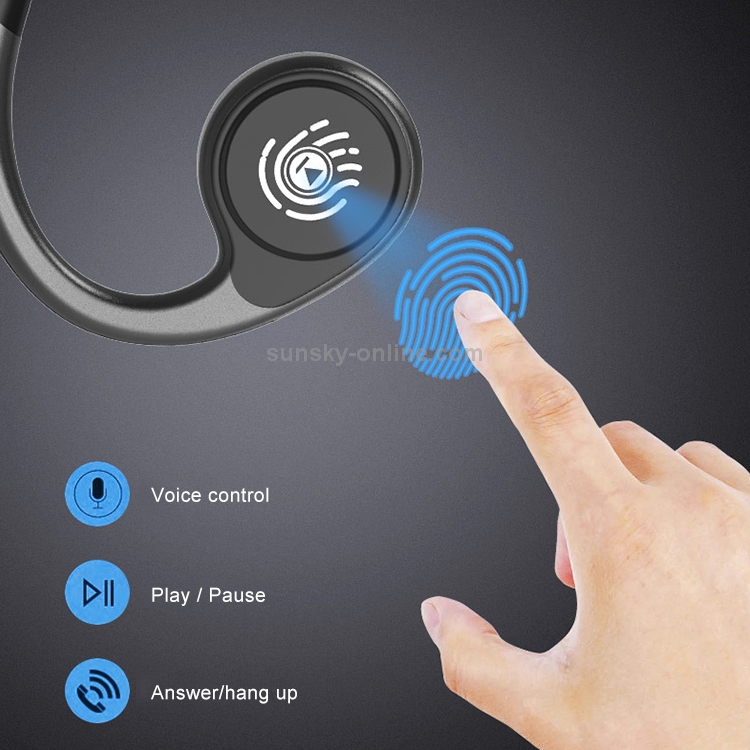 FMJ V9 Bluetooth 5.0 Waterproof Bone Conduction Sport Bluetooth Earphone (Black) FMJ V9 Bluetooth 5.0 Waterproof Bone Conduction Sport Bluetooth Earphone (Black)