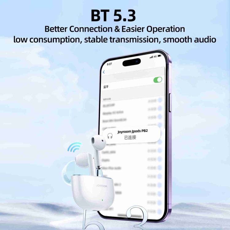 JOYROOM JR-PB2 Jpods Series TWS Medio auricular inalámbrico Bluetooth en la oreja (Blanco) - B4