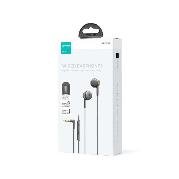 JOYROOM JR-EW05 3.5mm Wire-controlled Half In-ear Gaming Earphone with Microphone (Black) JOYROOM JR-EW05 3.5mm Wire-controlled Half In-ear Gaming Earphone with Microphone (Black)