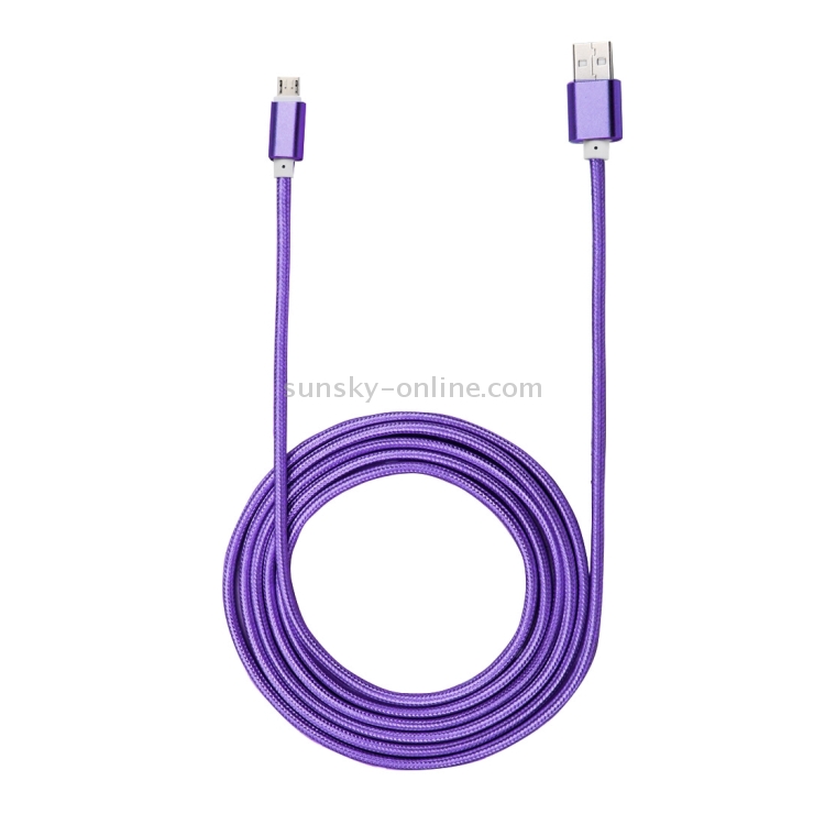 2m Woven Style Metal Head 84 Cores 8 Pin to USB 2.0 Data / Charger Cable(Purple) 2m Woven Style Metal Head 84 Cores 8 Pin to USB 2.0 Data / Charger Cable(Purple)