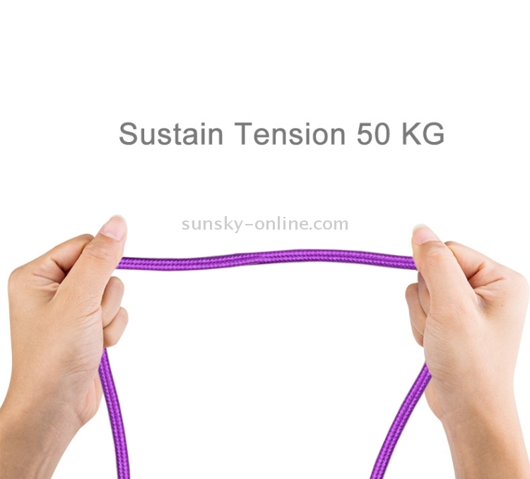 2m Woven Style Metal Head 84 Cores 8 Pin to USB 2.0 Data / Charger Cable(Purple) 2m Woven Style Metal Head 84 Cores 8 Pin to USB 2.0 Data / Charger Cable(Purple)