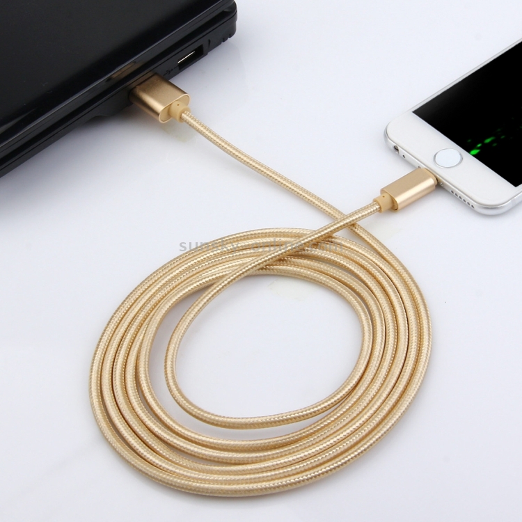 2m Woven Style Metal Head 84 Cores 8 Pin to USB 2.0 Data / Charger Cable(Purple) 2m Woven Style Metal Head 84 Cores 8 Pin to USB 2.0 Data / Charger Cable(Purple)