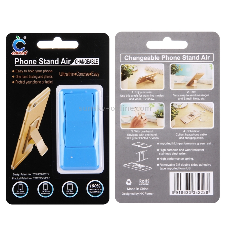 Concise Style Changeable Adjustable Universal Mini Adhesive Holder Stand, Size: 6.4 x 3.1 x 0.2 cm