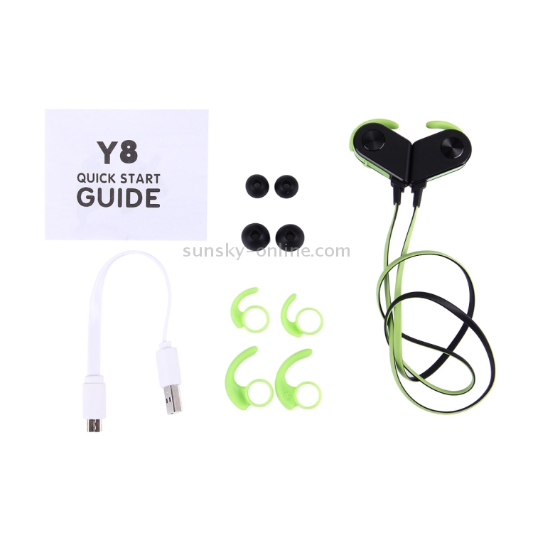 Y8 Stereo Wireless Sports Bluetooth 4.1 In-Ear Earphone Headphone With Mic for iPhone / iPad / iPod / PC and Other Bluetooth Devices, Support Volume Control / Music Switch / Answer & Finish & Reject a Call, Effective Bluetooth Distance: 10m Y8 Stereo Wireless Sports Bluetooth 4.1 In-Ear Earphone Headphone With Mic for iPhone / iPad / iPod / PC and Other Bluetooth Devices, Support Volume Control / Music Switch / Answer & Finish & Reject a Call, Effective Bluetooth Distance: 10m