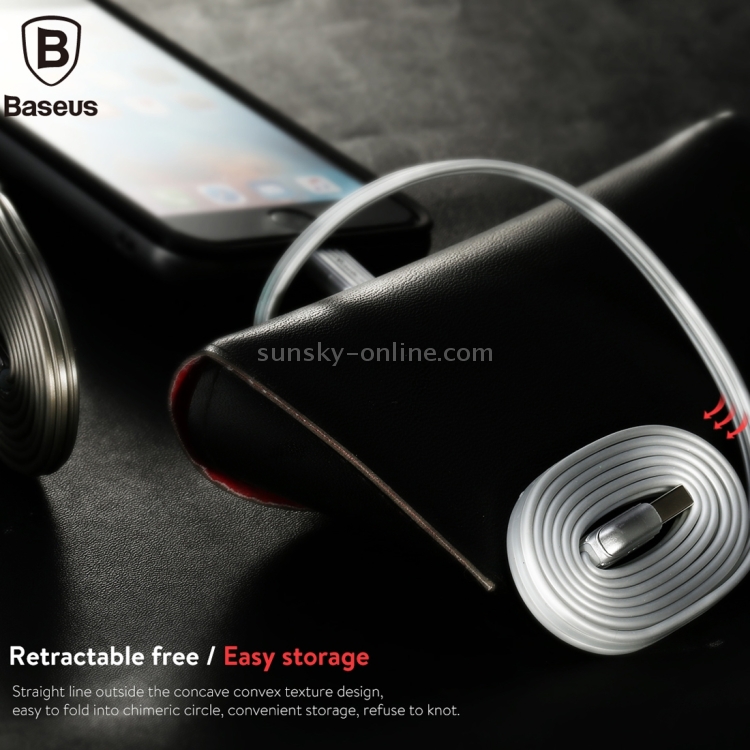 Baseus 1m 2A 8 Pin to USB Travel Storage Data Sync Charger Cable Baseus 1m 2A 8 Pin to USB Travel Storage Data Sync Charger Cable