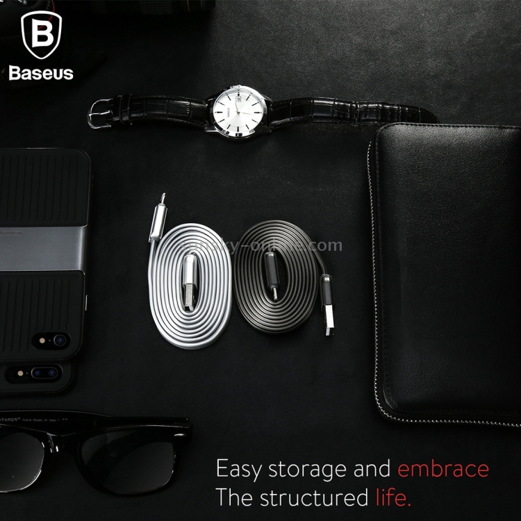 Baseus 1m 2A 8 Pin to USB Travel Storage Data Sync Charger Cable Baseus 1m 2A 8 Pin to USB Travel Storage Data Sync Charger Cable