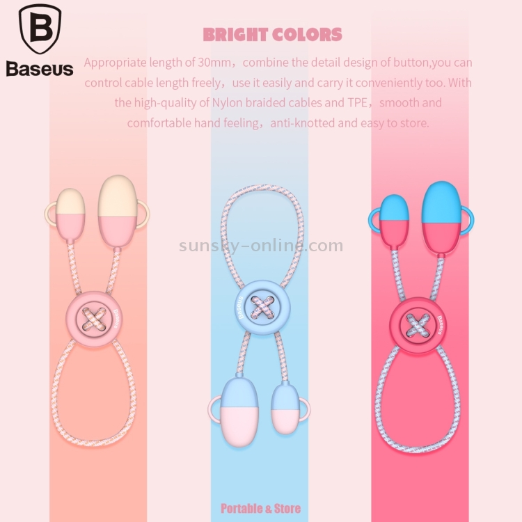Baseus 2A 8 Pin to USB Data Sync Charger Cable / Button Cable Baseus 2A 8 Pin to USB Data Sync Charger Cable / Button Cable