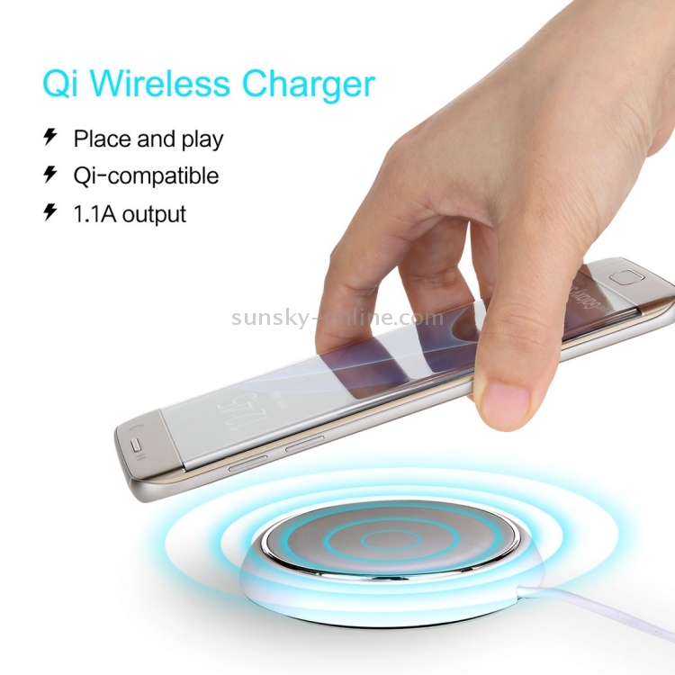 ROCK QI Standard Smart Recognition Auto-disconnect Wireless Charger with Blue Indicator for iPhone 8 / 8 Plus / X & Smart Phones(Black) ROCK QI Standard Smart Recognition Auto-disconnect Wireless Charger with Blue Indicator for iPhone 8 / 8 Plus / X & Smart Phones(Black)