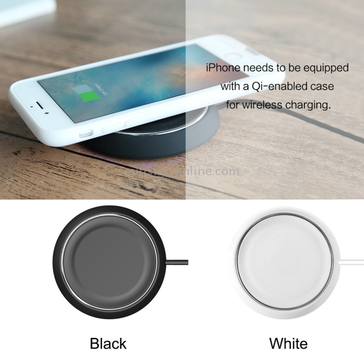 ROCK QI Standard Smart Recognition Auto-disconnect Wireless Charger with Blue Indicator for iPhone 8 / 8 Plus / X & Smart Phones(Black) ROCK QI Standard Smart Recognition Auto-disconnect Wireless Charger with Blue Indicator for iPhone 8 / 8 Plus / X & Smart Phones(Black)