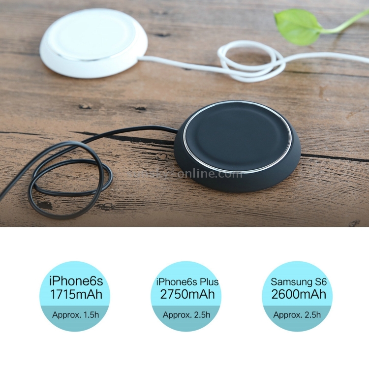ROCK QI Standard Smart Recognition Auto-disconnect Wireless Charger with Blue Indicator for iPhone 8 / 8 Plus / X & Smart Phones(Black) ROCK QI Standard Smart Recognition Auto-disconnect Wireless Charger with Blue Indicator for iPhone 8 / 8 Plus / X & Smart Phones(Black)