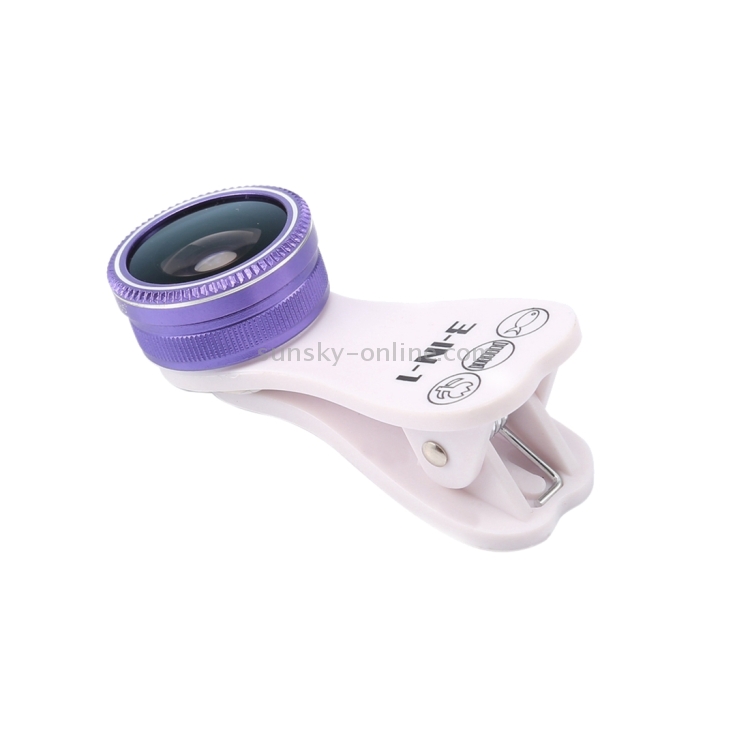 3 in 1 Universal 185 Degrees Fisheye Lens + 0.65X Super Wide Angle + 10X Macro Lens with Clip & Carrying Bag for iPhone, Samsung, HTC, Sony, Huawei, Xiaomi, Meizu(Purple) 3 in 1 Universal 185 Degrees Fisheye Lens + 0.65X Super Wide Angle + 10X Macro Lens with Clip & Carrying Bag for iPhone, Samsung, HTC, Sony, Huawei, Xiaomi, Meizu(Purple)