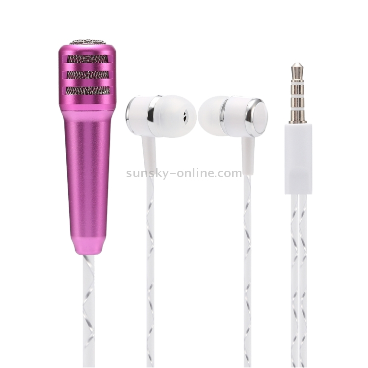 2 in 1 Mini Home KTV Handheld Microphone + 1.2M Stereo Earphone 2 in 1 Mini Home KTV Handheld Microphone + 1.2M Stereo Earphone