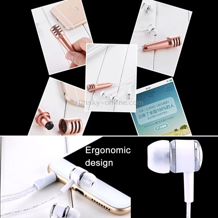 2 in 1 Mini Home KTV Handheld Microphone + 1.2M Stereo Earphone 2 in 1 Mini Home KTV Handheld Microphone + 1.2M Stereo Earphone